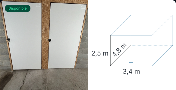 Schéma des dimensions du boxe XL